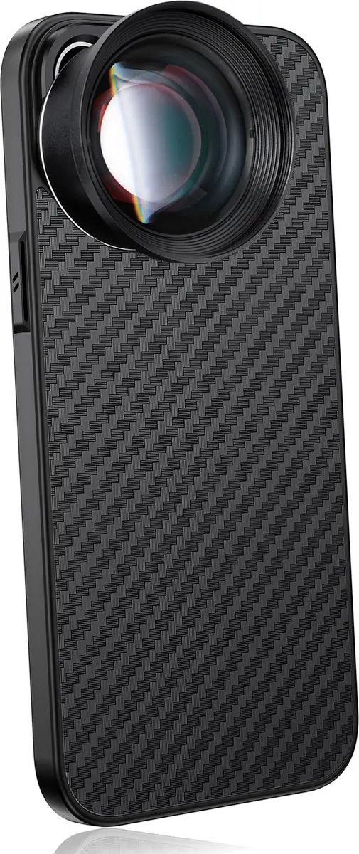 MOJOGEAR 17mm Lenscase iPhone 15 Plus - Carbon Zwart