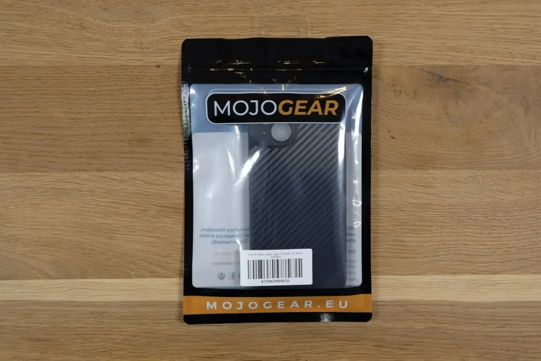 MOJOGEAR 17mm Lenscase iPhone 15 Plus - Carbon Zwart