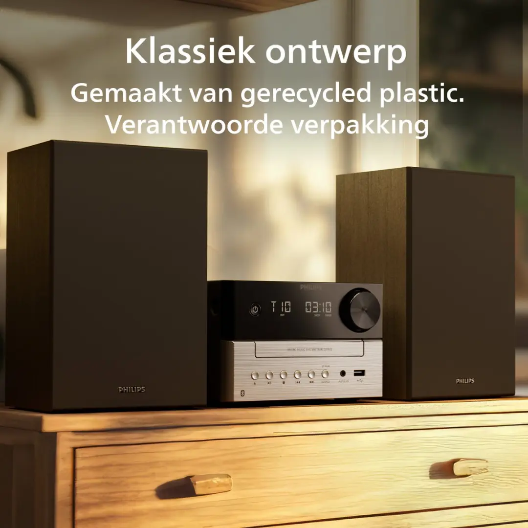Philips TAM3205M2 Micro Muzieksysteem - 20W - Zwart/Zilver - afbeelding 6 van 6