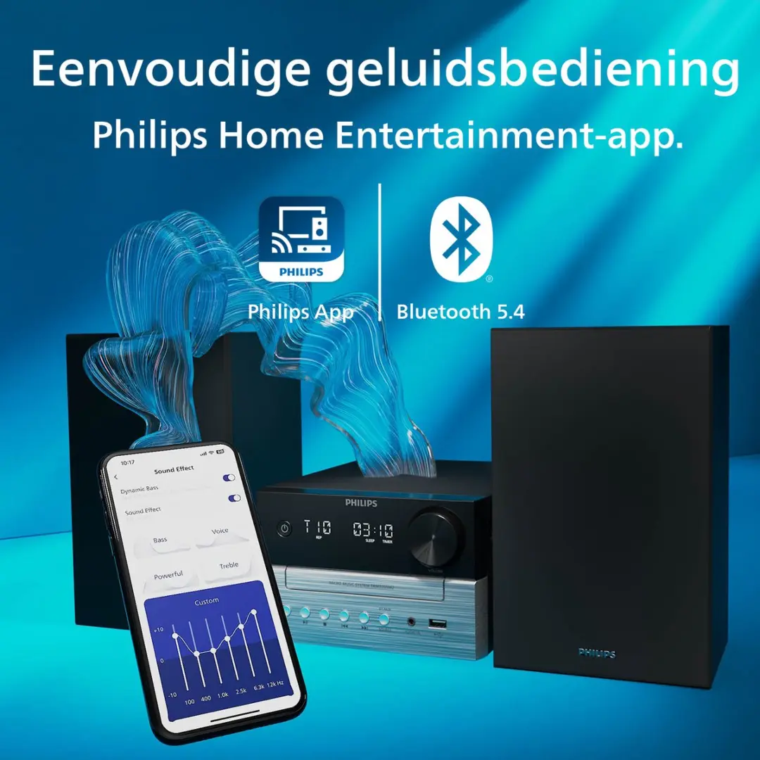 Philips TAM3205M2 Micro Muzieksysteem - 20W - Zwart/Zilver