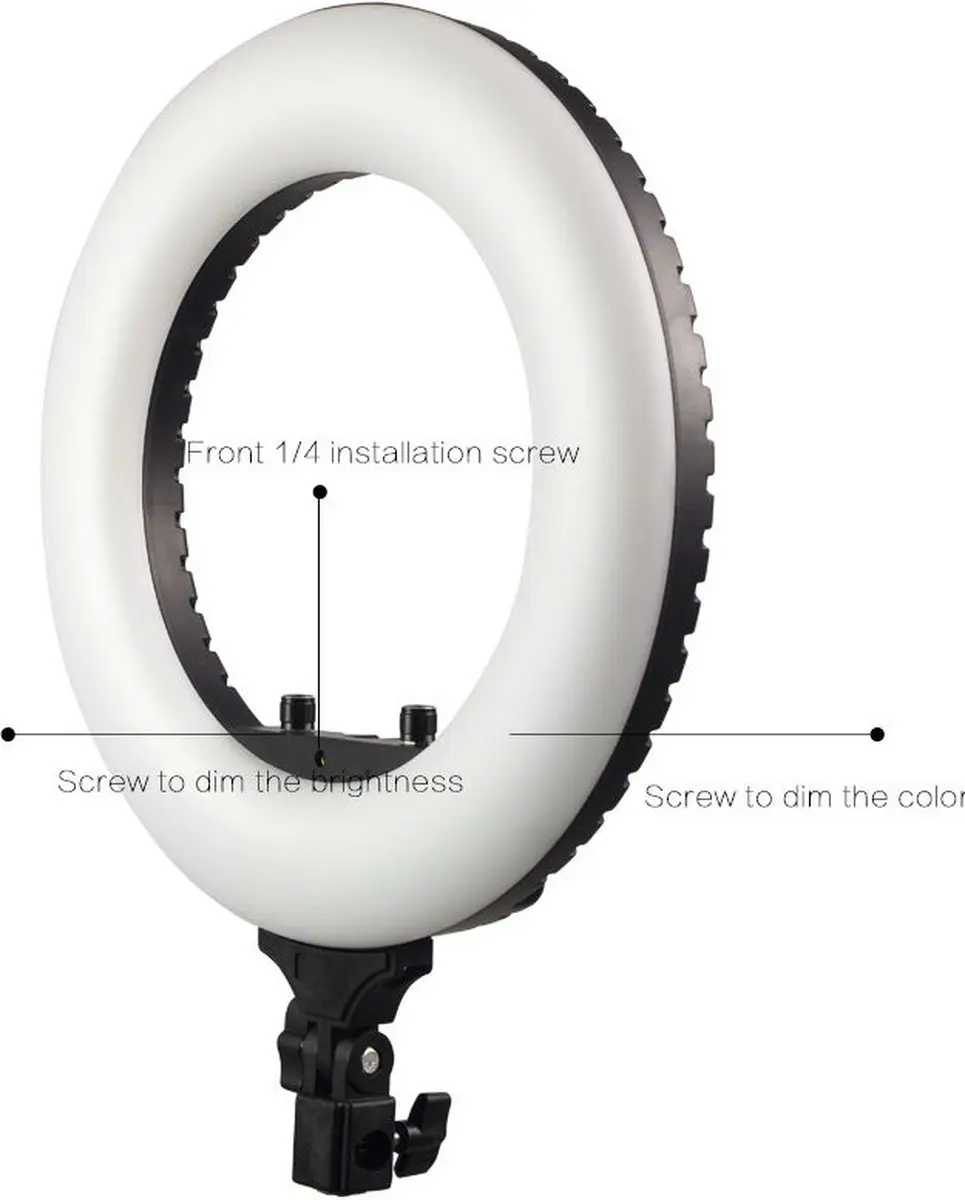Caruba Round Vlogger 12" LED Set - 432 LED - 3200K - Zwart
