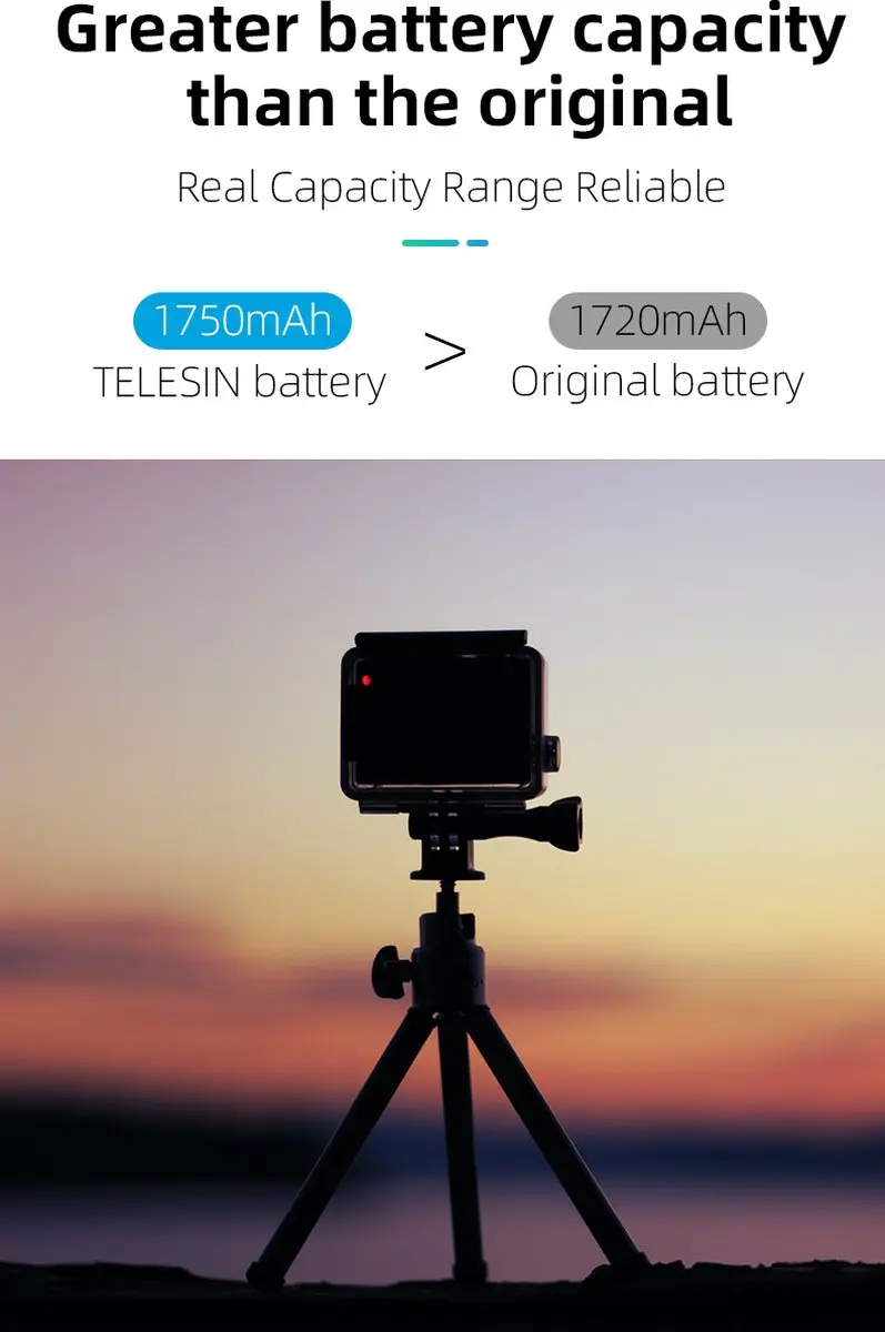 Telesin Oplaadbox BNC-100 voor GoPro - inclusief batterij - afbeelding 6 van 6