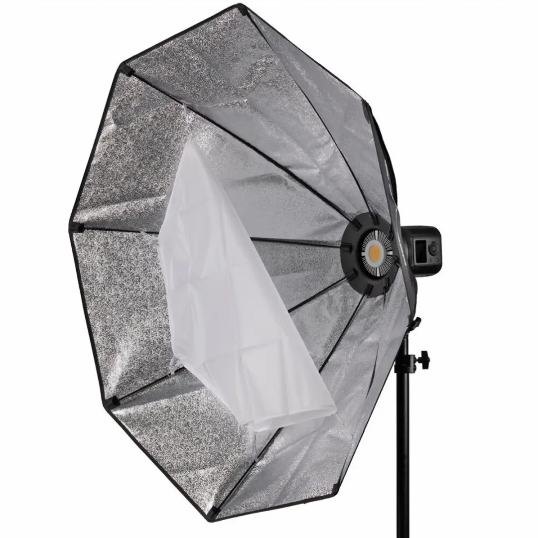 Bresser BR-80SL Fotostudio Set - 2x COB LED 80W - 2x Octabox 95cm - 2x Statief 200cm
