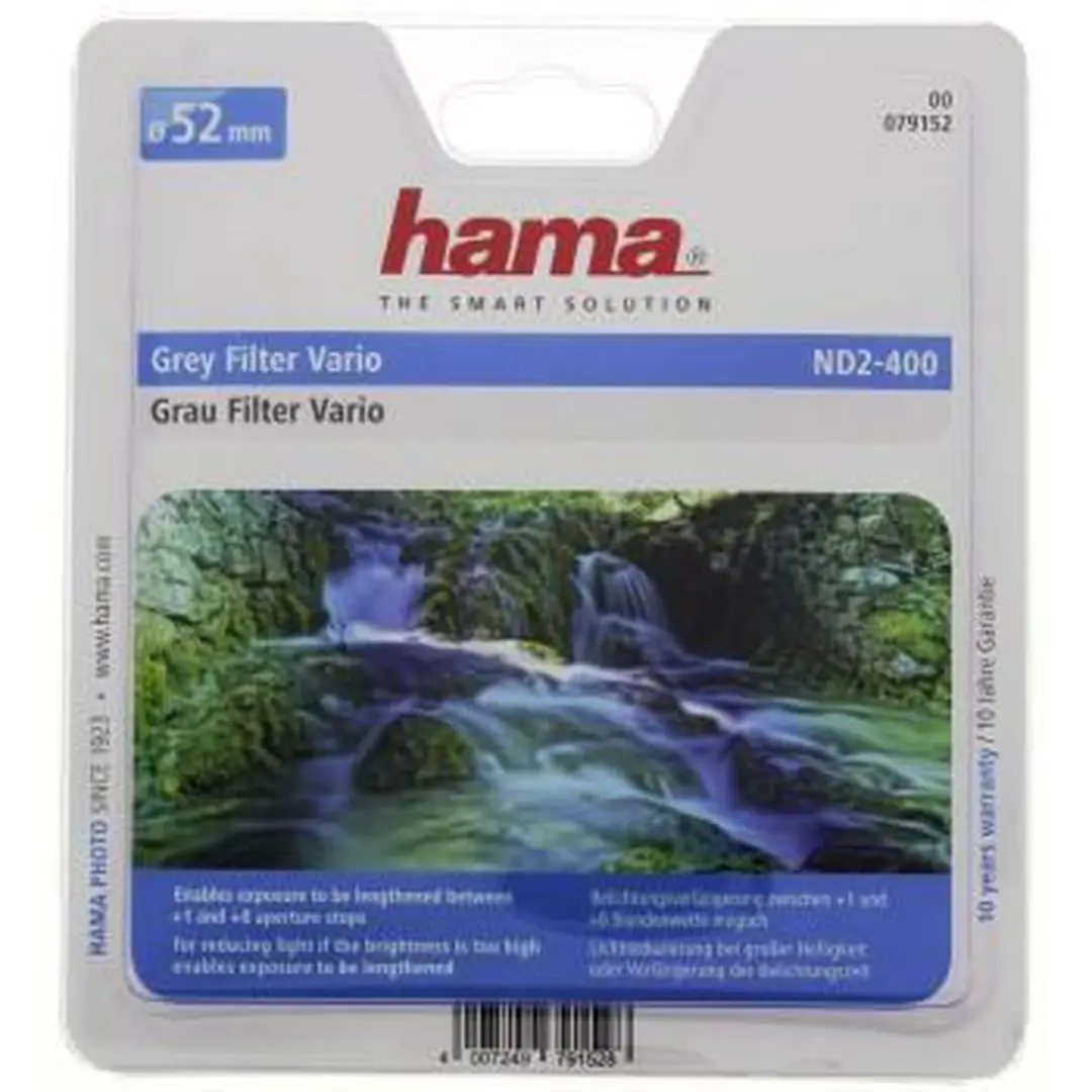 Hama Vario Grijsfilter ND2-400 52mm