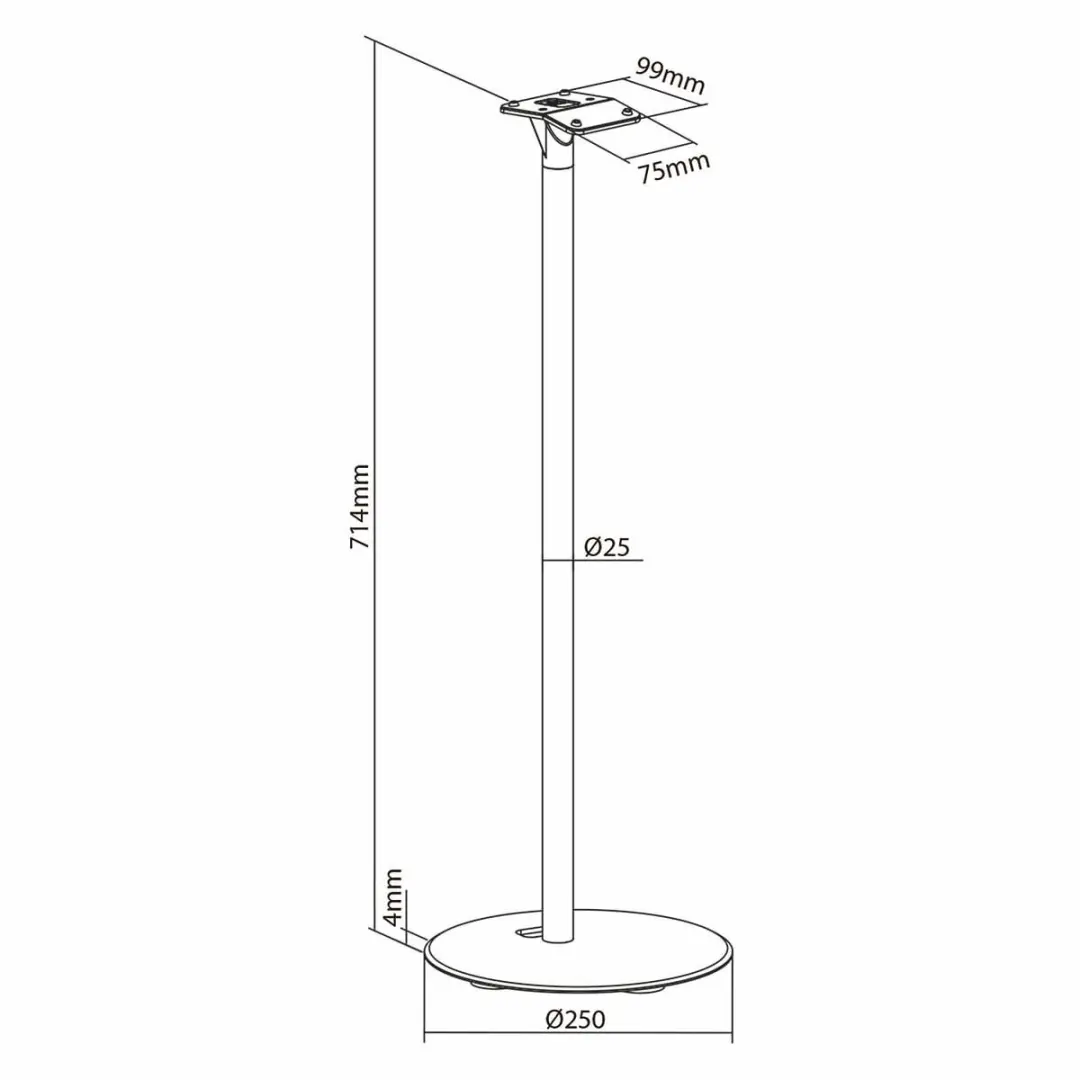 Nedis SPMT5950WT Speakerbeugel - Sonos Era 300 - Wit