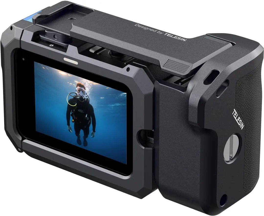 Telesin StreetGrip Kit GoPro Cage - Vlogging Grip - Zwart - afbeelding 5 van 6