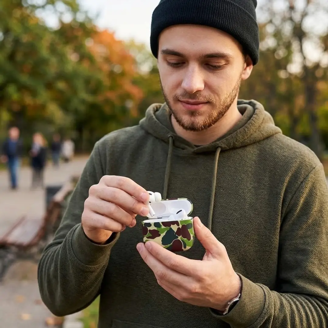 NUVEX Hoesje AirPods Pro 2 - Groen Camouflage