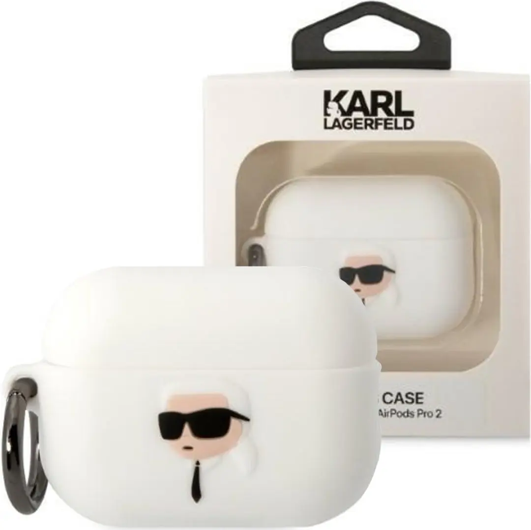 Karl Lagerfeld KLAP2RUNIKH Hoesje AirPods Pro 2 - Wit