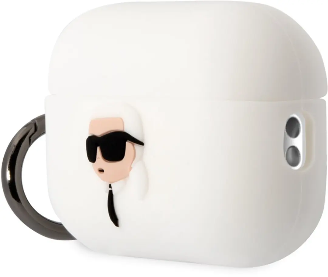Karl Lagerfeld KLAP2RUNIKH Hoesje AirPods Pro 2 - Wit