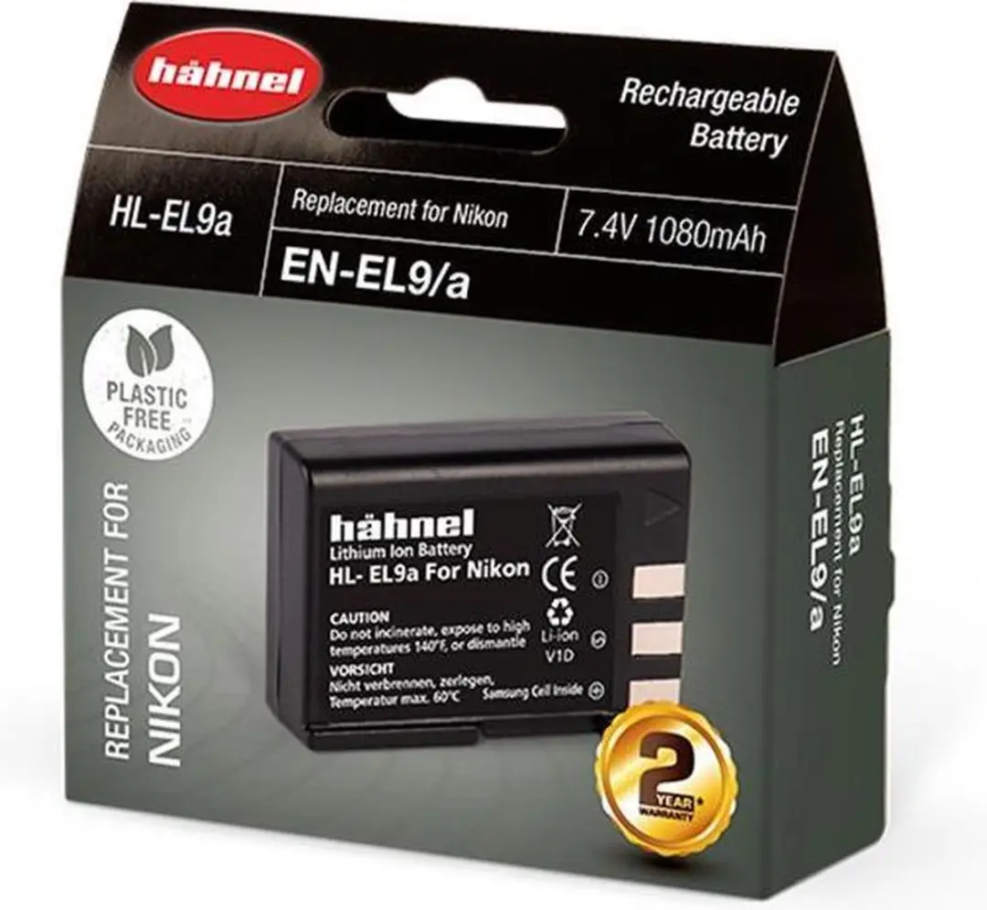 Hähnel HL-EL9a Li-Ion Accu 1080mAh - Nikon EN-EL9