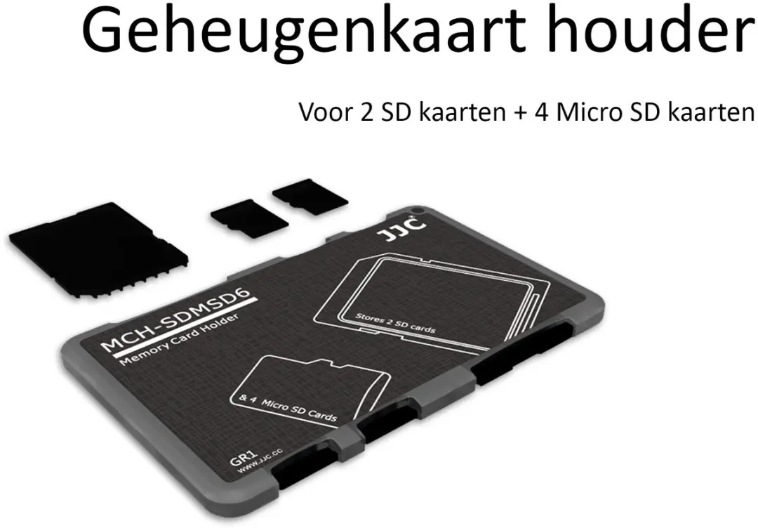 JJC MCH-SDMSD6 Geheugenkaarthouder - Zwart