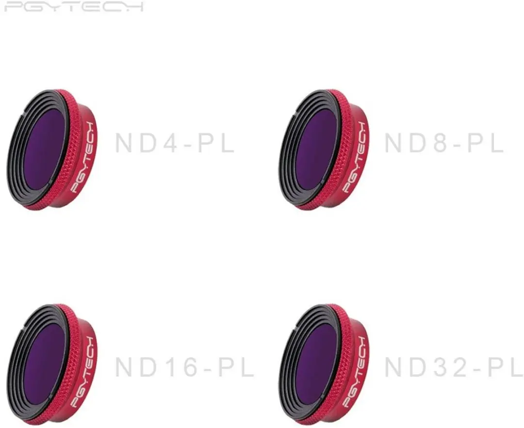 PGYTECH PRO ND/PL Filters 4-Pack - Paars/Rood/Zwart