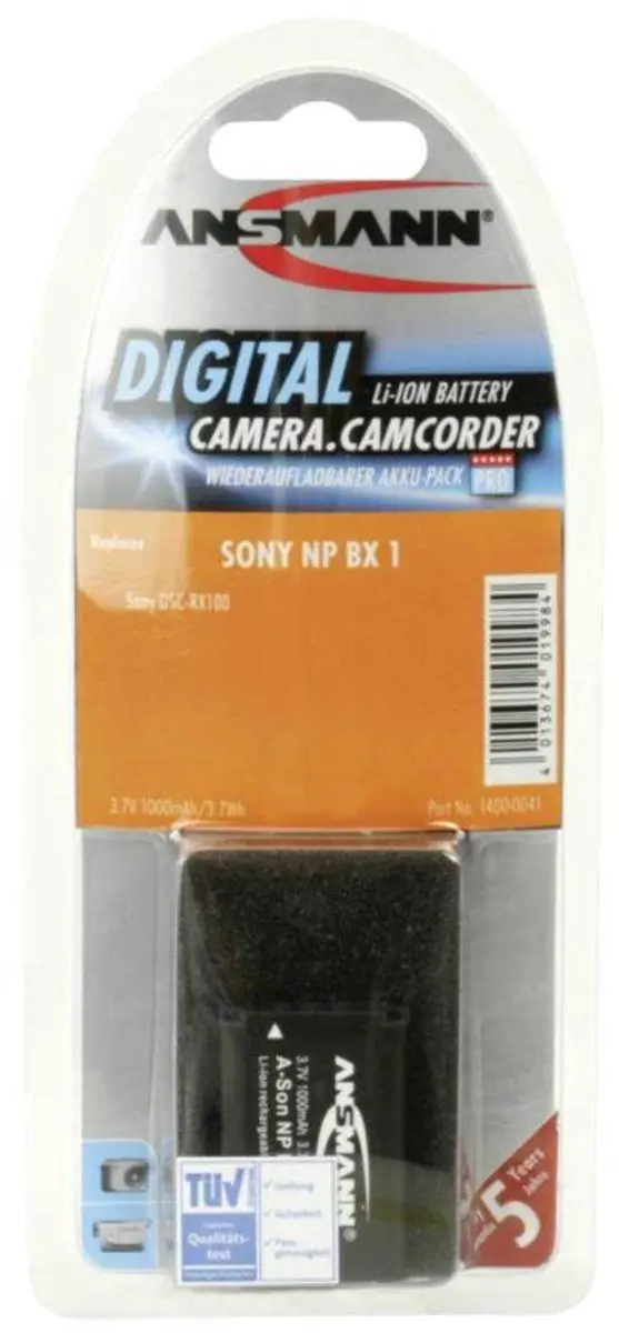 Ansmann 1400-0041 Li-ion Accu 1000mAh - Compactcamera