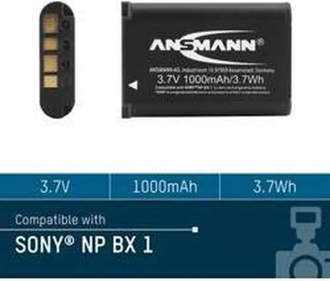Ansmann 1400-0041 Li-ion Accu 1000mAh - Compactcamera