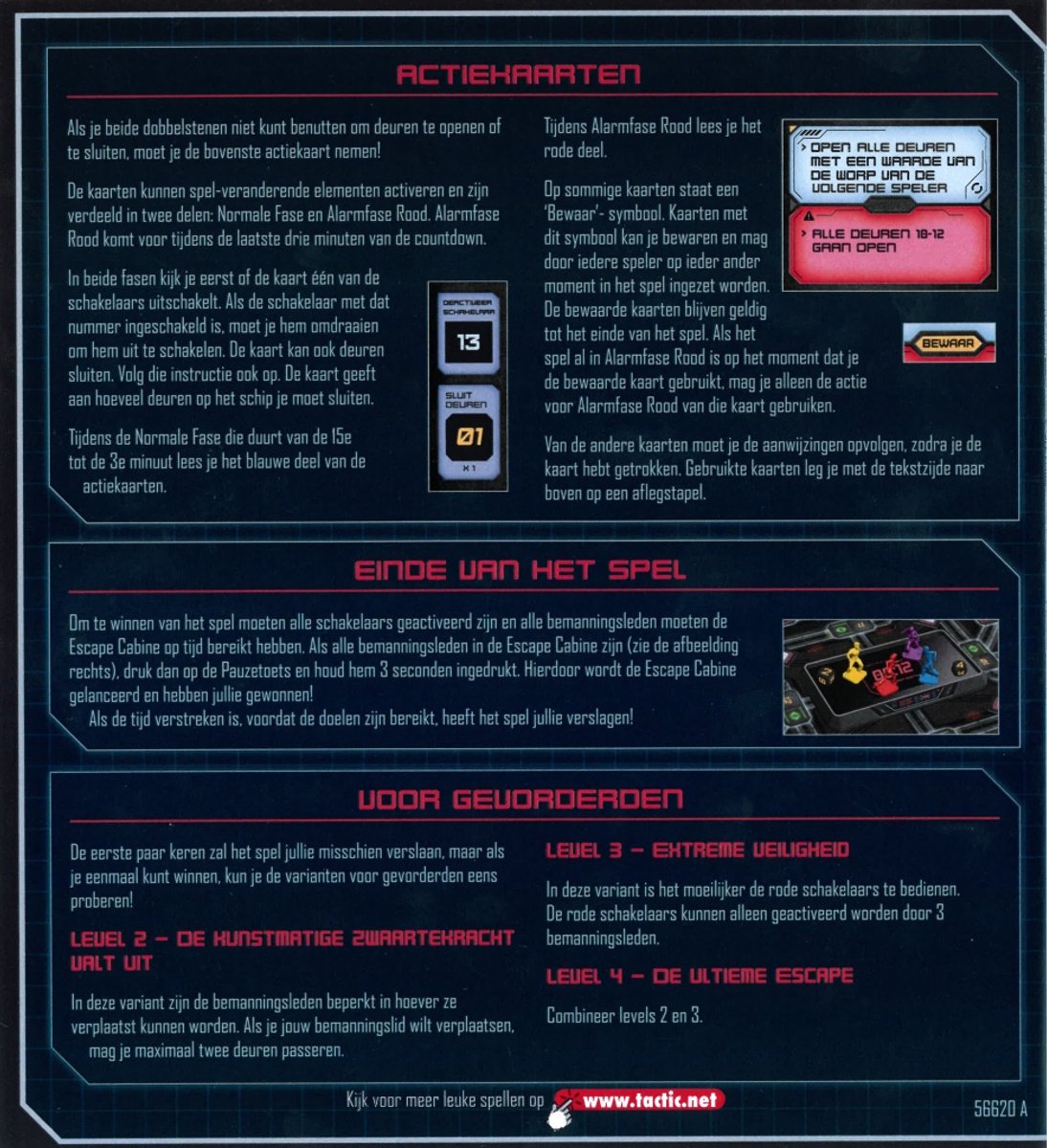 Tactic Escape in 15 Minuten – Bordspel – Escape Room – Familiespel - Coöperatief – 2-4 spelers – 15 Minuten - Vanaf 8 jaar
