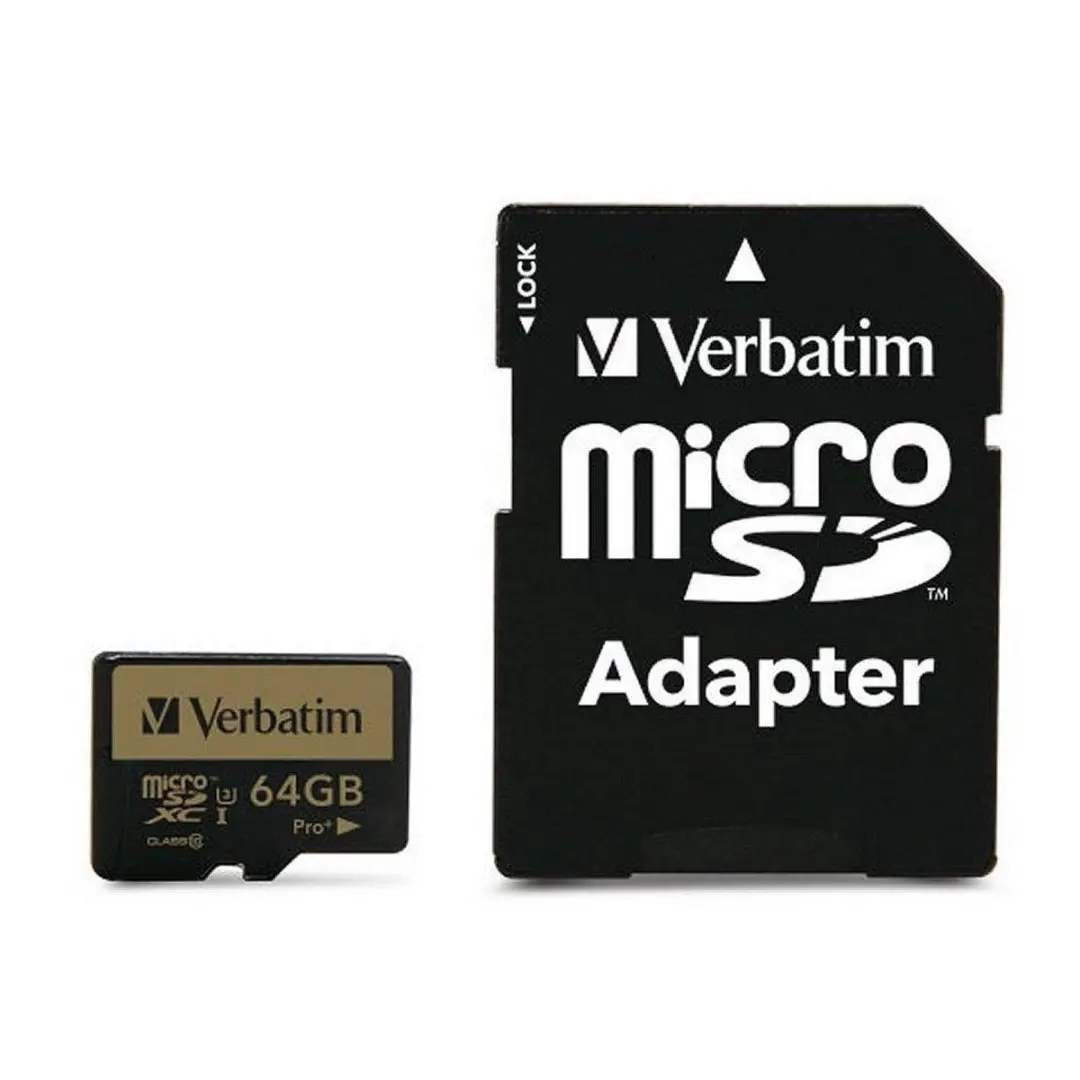 Verbatim Micro SDXC Pro+ 64GB Class 10 UHS-I - met adapter