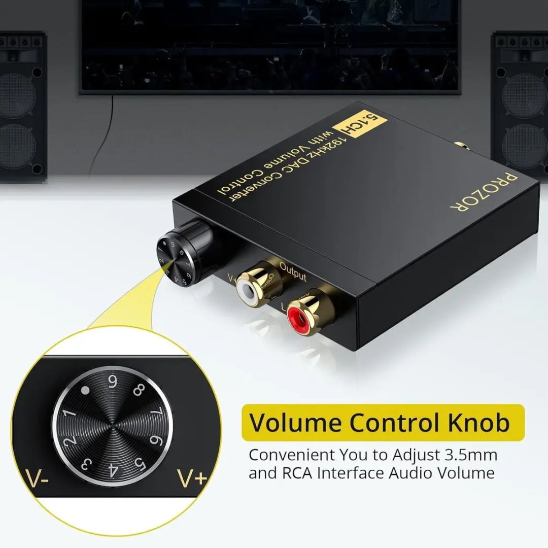 NÖRDIC SGM-270 DAC Converter - Coaxiaal/Toslink naar RCA - 192kHz - Zwart