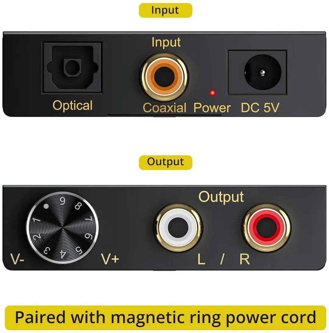 NÖRDIC SGM-270 DAC Converter - Coaxiaal/Toslink naar RCA - 192kHz - Zwart