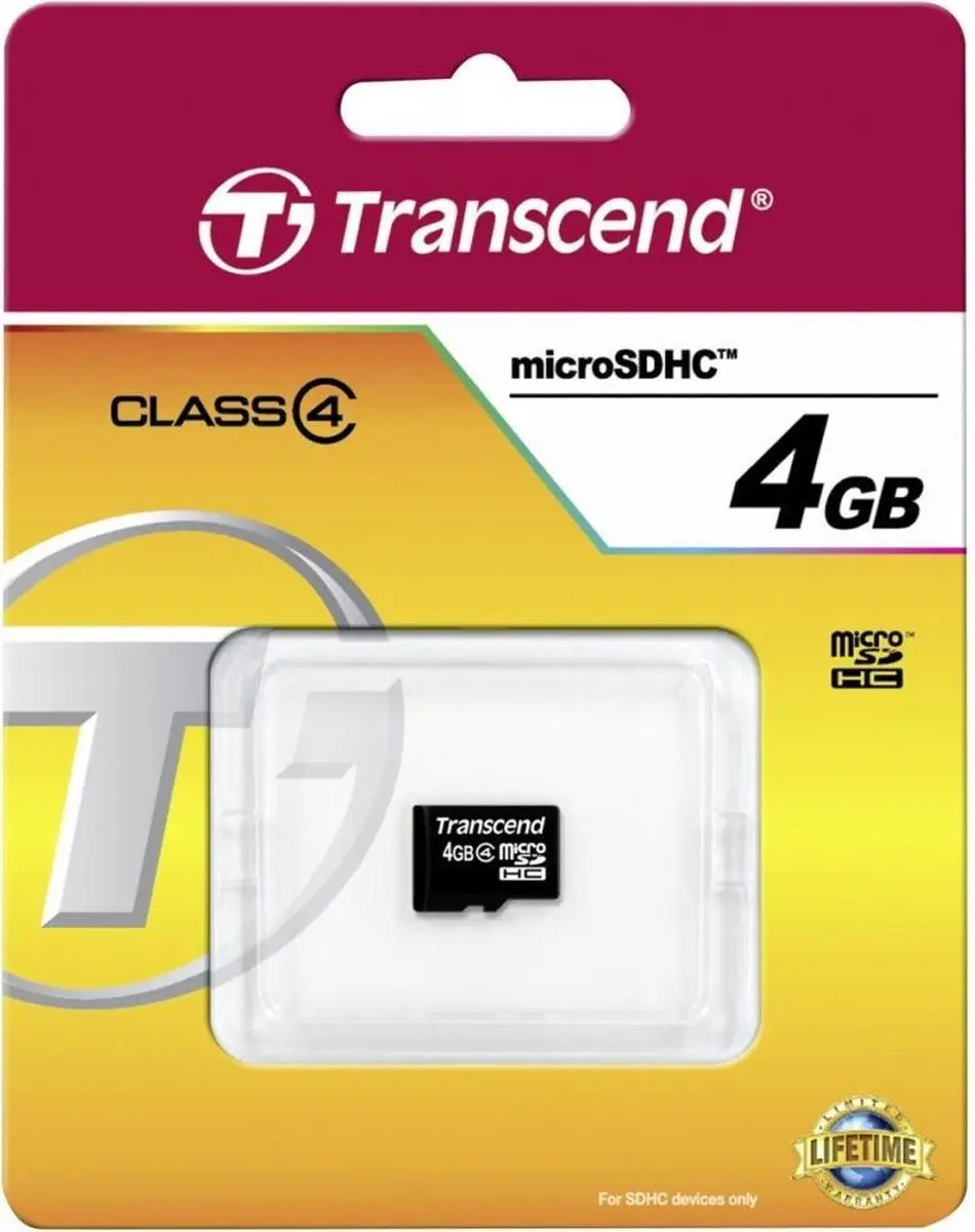Transcend 4GB Micro SDHC TS4GUSDC4