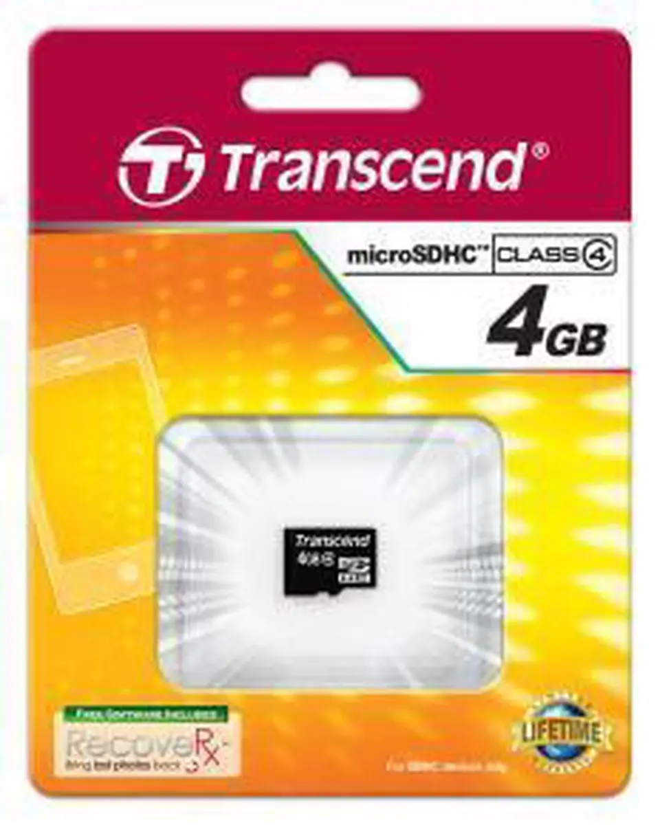 Transcend 4GB Micro SDHC TS4GUSDC4