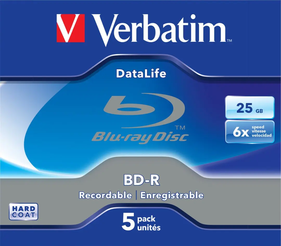 Verbatim BD-R 25GB 5 Stuks - 1-6x