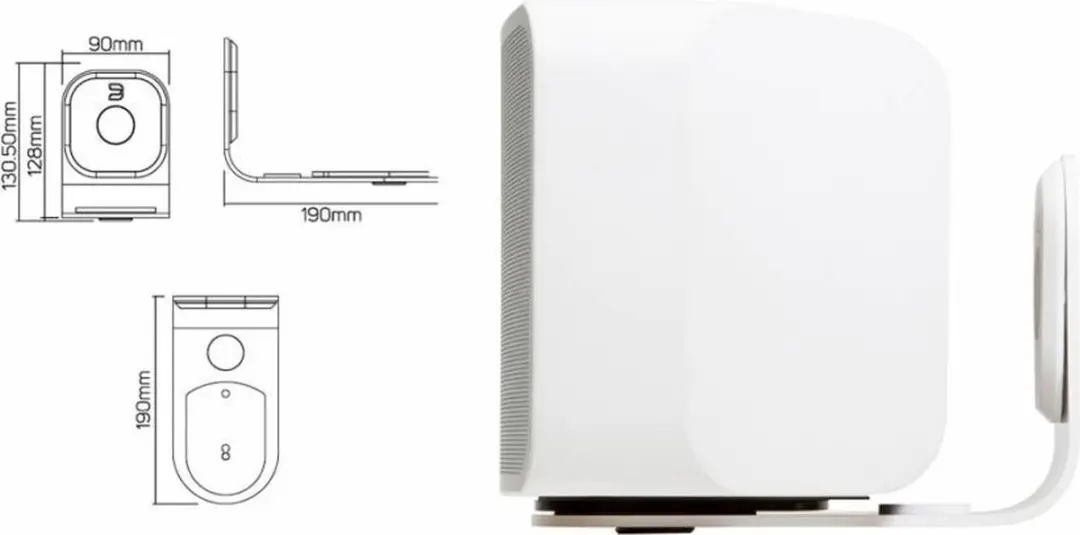 Bluesound WM200 Muurbeugel - Pulse Mini 2i & Pulse 2i - Zwart/Wit