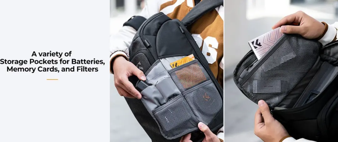 K&F Concept Alpha Air Backpack 25L Rugzak - Grijs/Zwart - afbeelding 6 van 6