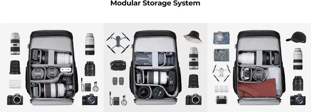 K&F Concept Alpha Air Backpack 25L Rugzak - Grijs/Zwart
