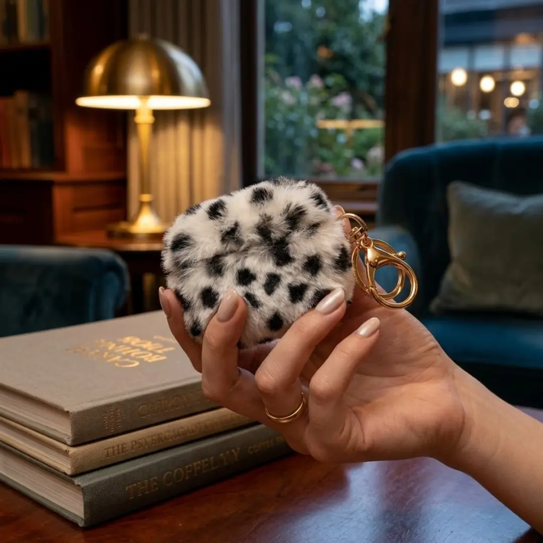 NUVEX Hoesje AirPods Pro 2 - Zwart/Wit Luipaardprint
