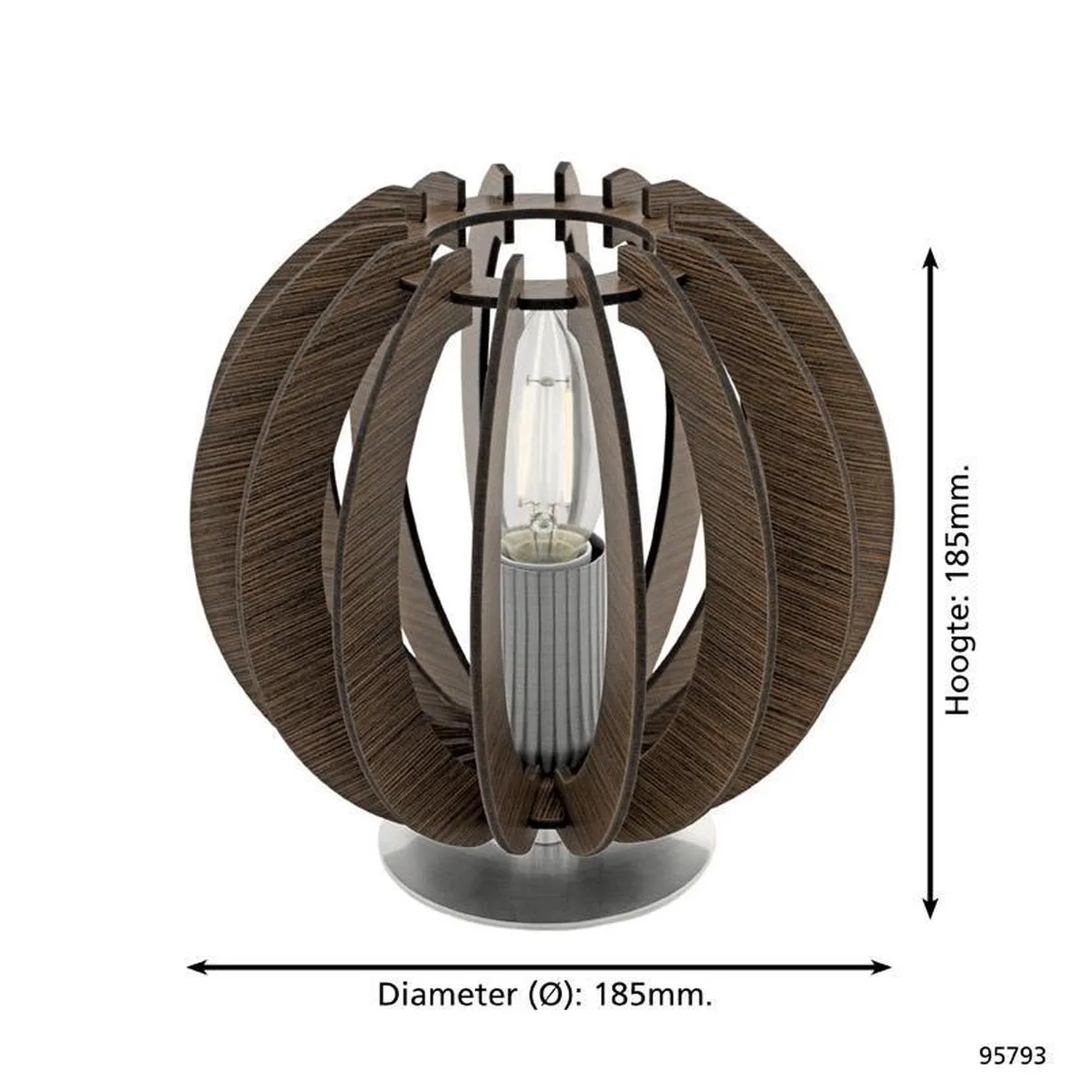 Eglo Cossano Tafellamp - Ø185mm Nikkel-Mat