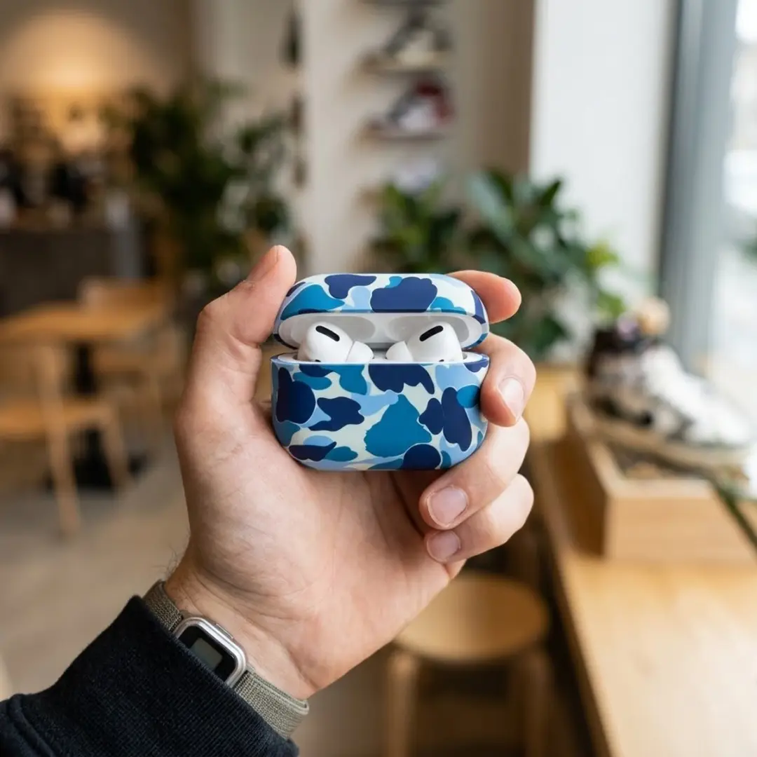 NUVEX Hoesje AirPods Pro 3 Blauw - Camouflage