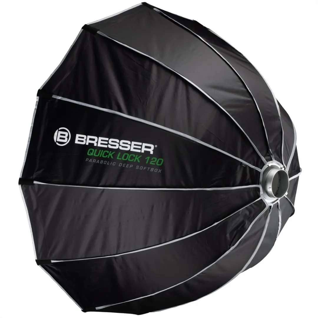 Bresser Quick Lock 120cm Parabolische Softbox - Zwart