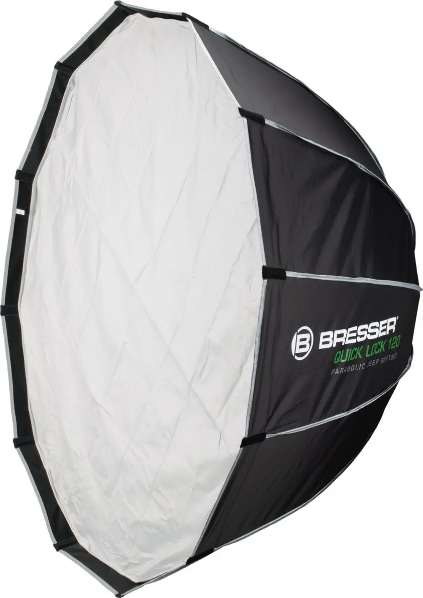 Bresser Quick Lock 120cm Parabolische Softbox - Zwart
