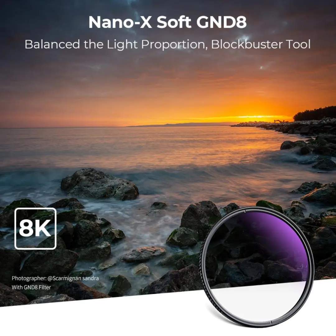 K&F Concept 72mm Nano-X MRC HD GND8 Gradueel Grijsfilter