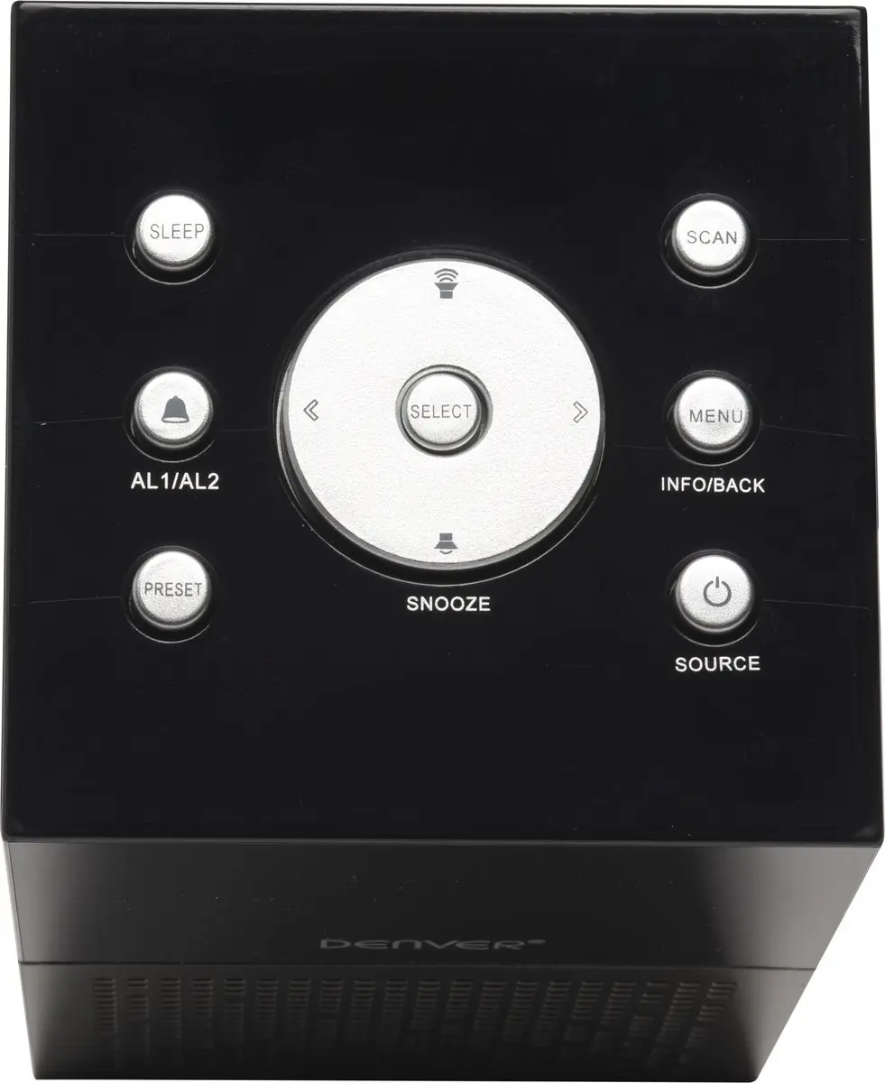 Denver CRD-510 Wekkerradio - DAB/FM - Dual Alarm - Zwart