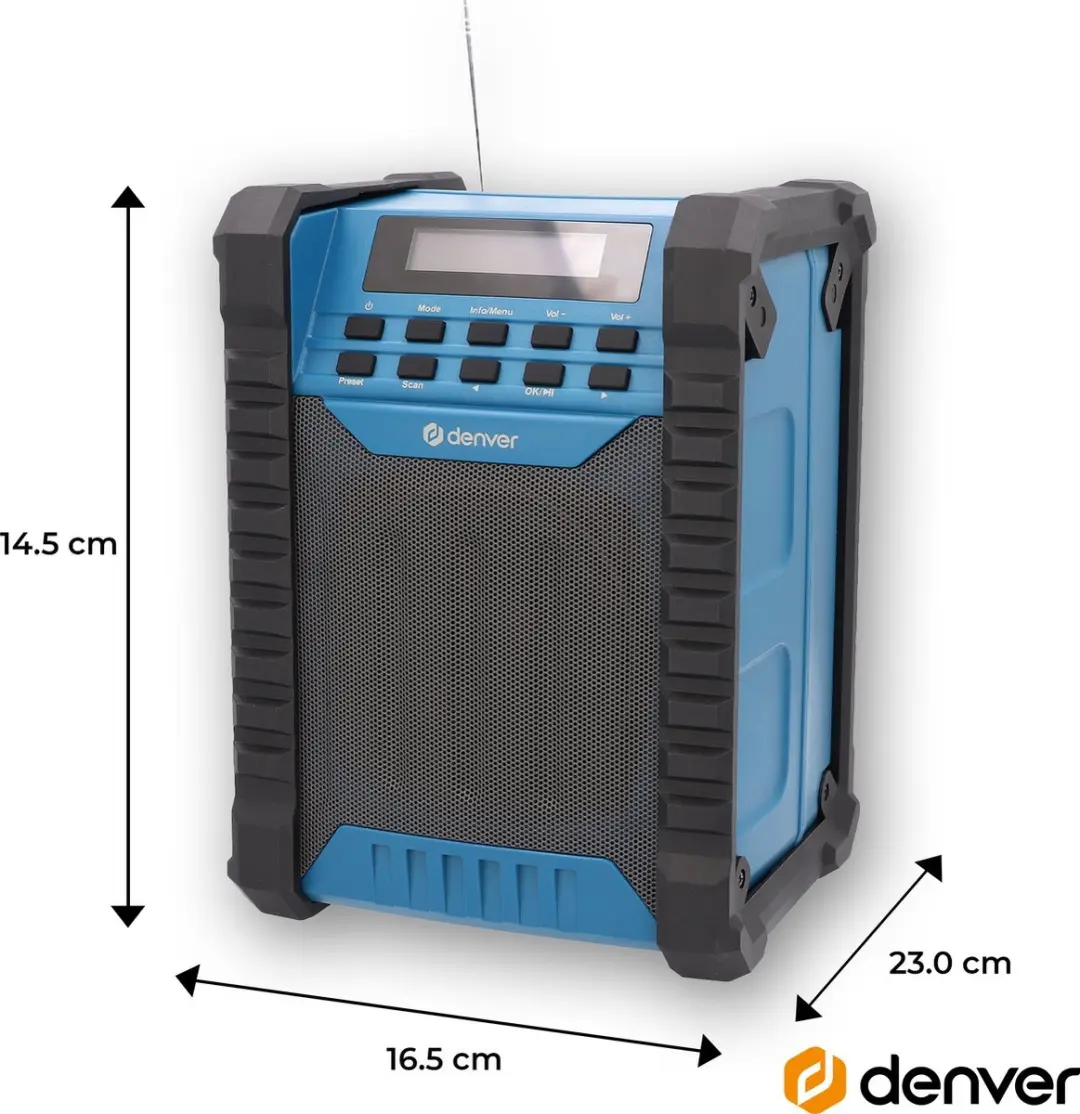 Denver DTB-136H Bouwradio DAB+ - Waterdicht - Zwart