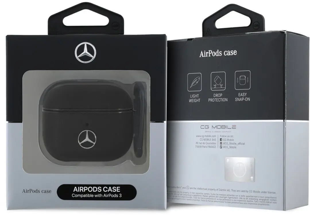 Mercedes-Benz AirPods 3 Hoes - Echt Leder - Zwart