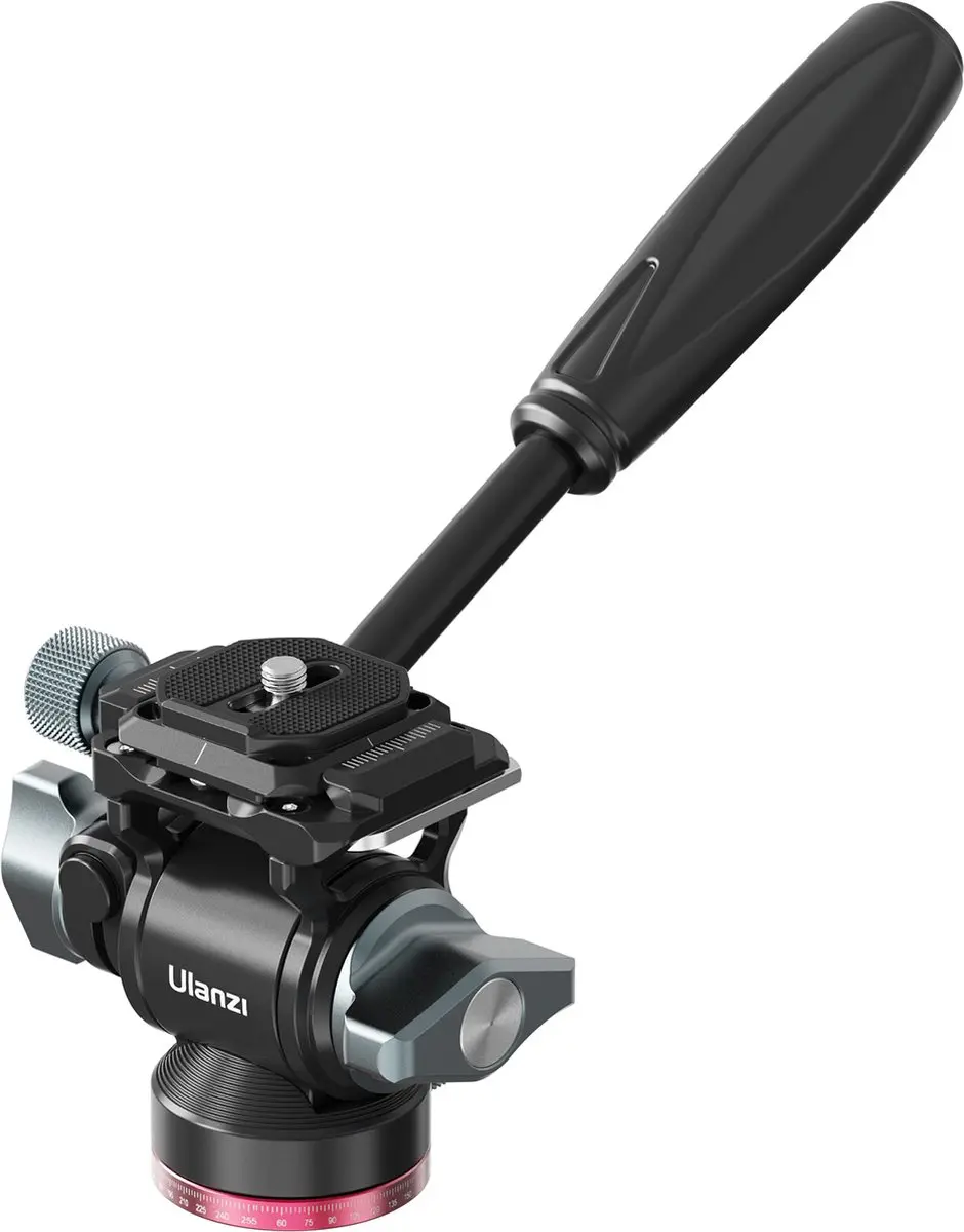 Ulanzi U-190 Hydraulische Statiefkop 10kg - Rood/Zwart