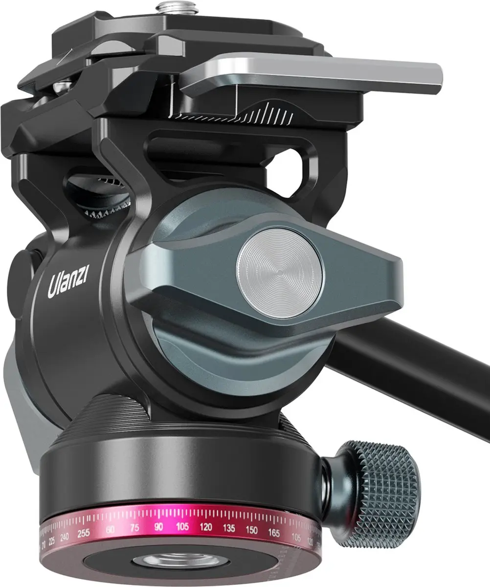Ulanzi U-190 Hydraulische Statiefkop 10kg - Rood/Zwart