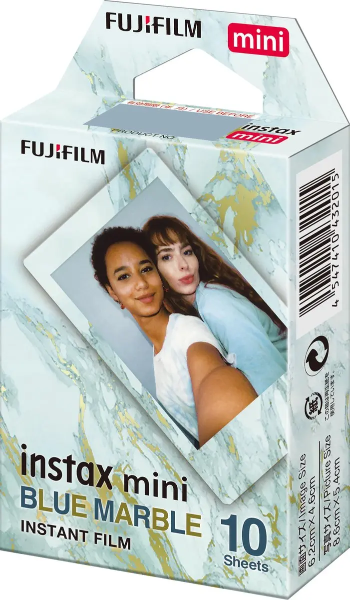 FUJIFILM instax Mini Film Blue Marble - 10 Stuks
