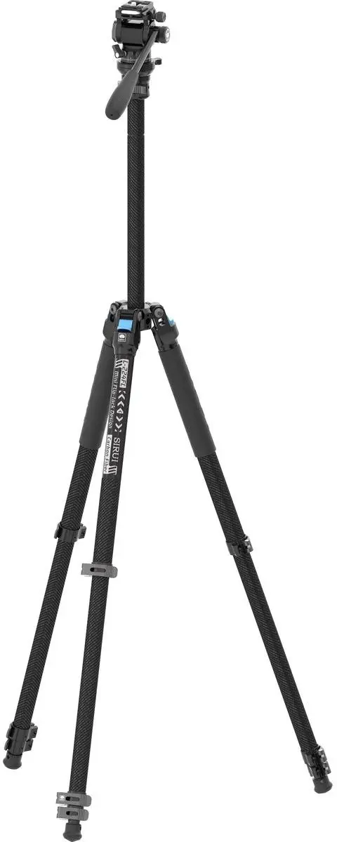 Sirui L-224FL Carbon Statief + KV-5 Balhoofd - 5 kg - Zwart