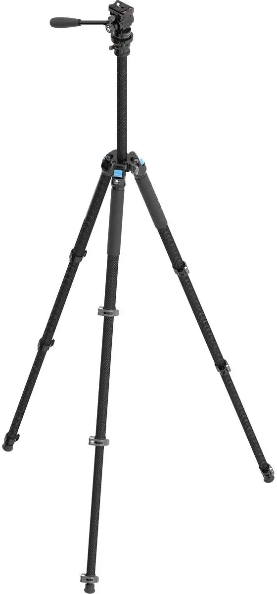 Sirui L-224FL Carbon Statief + KV-5 Balhoofd - 5 kg - Zwart
