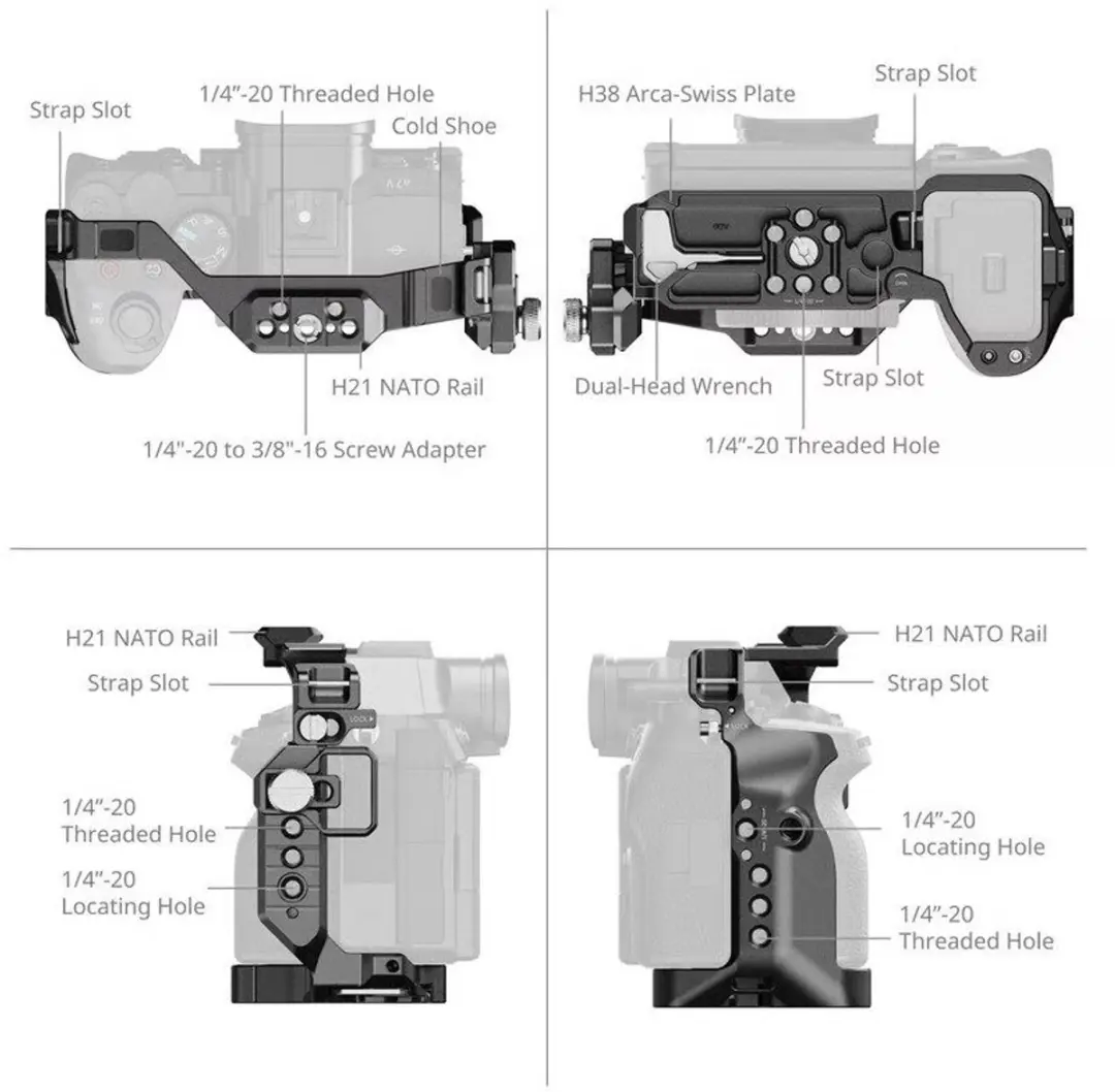 SmallRig HawkLock Cage Kit 6027 - Sony Alpha 7 IV/V/R V