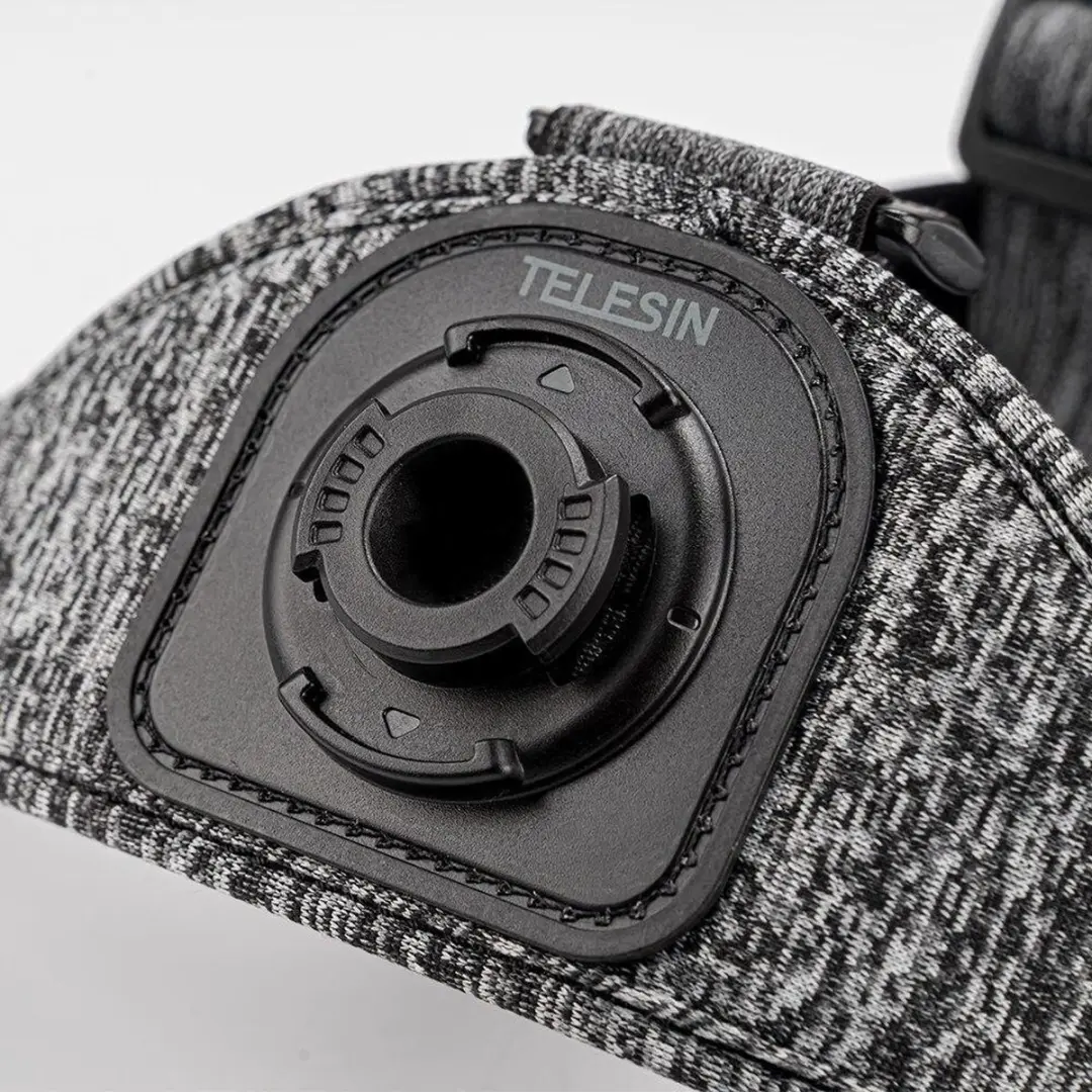 Telesin Hoofdband GP-HMS-T06 voor GoPro/DJI - Dubbele Mount - Grijs - afbeelding 4 van 6