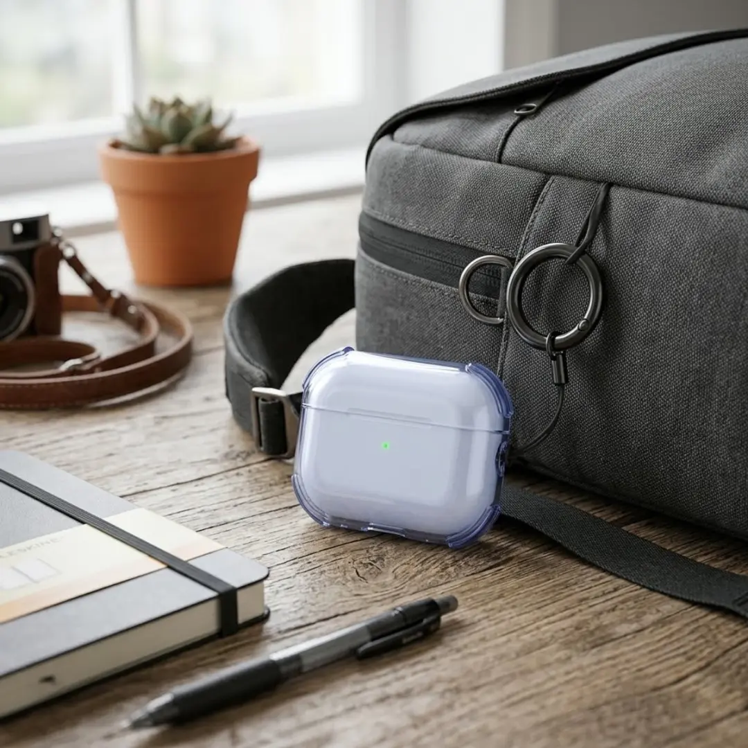 NUVEX Hoesje AirPods Pro 3 Blauw - met sleutelring