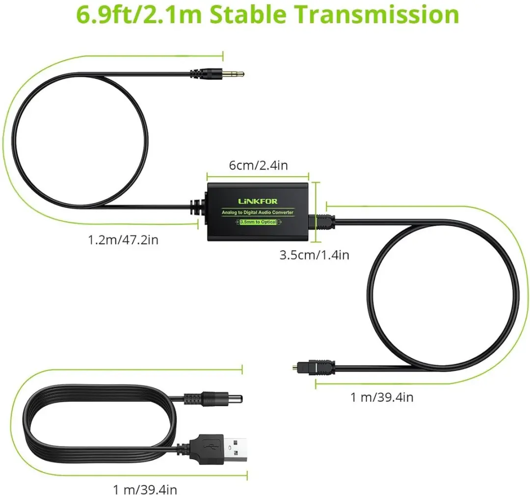 NÖRDIC SGM-258 Audio Converter - 3.5mm naar Toslink - Zwart - afbeelding 6 van 6