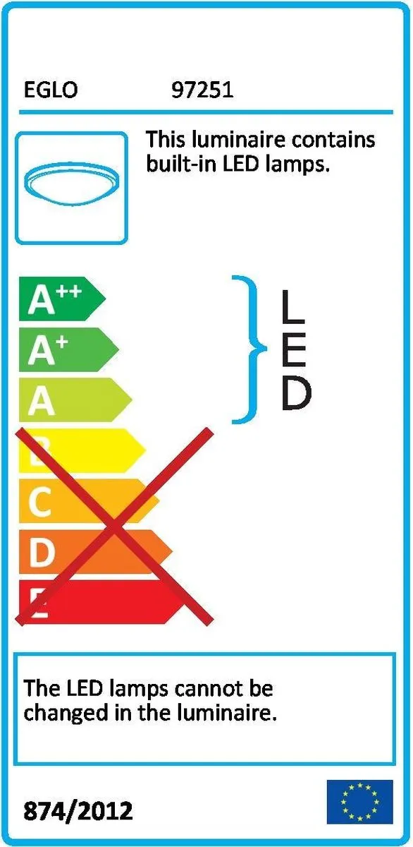 Eglo Gisola Wandlamp 12W - Ø15cm - Antraciet - afbeelding 4 van 4