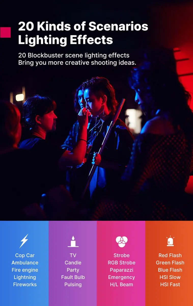 Ulanzi VL110 RGB Videolicht - 110 LED's - 9000K - afbeelding 6 van 6