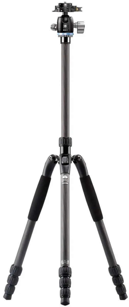 Sirui T-024SK Carbon Statief + KS-5 Balhoofd - 10 kg - Zwart/Grijs