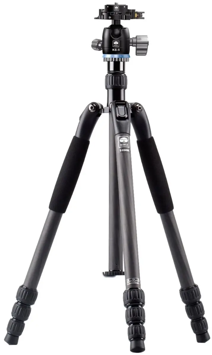 Sirui T-024SK Carbon Statief + KS-5 Balhoofd - 10 kg - Zwart/Grijs
